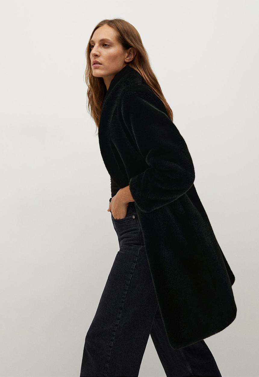 MANGO - Coat chilly - black