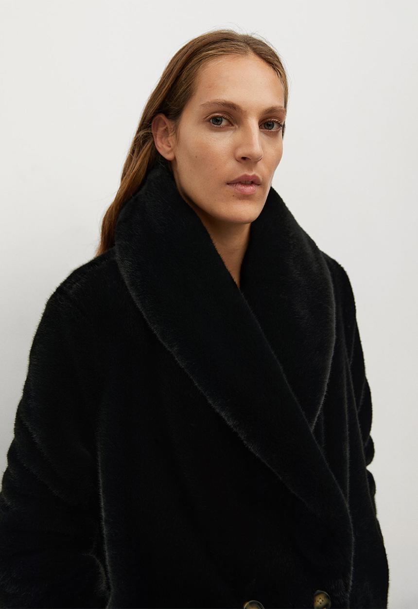 MANGO - Coat chilly - black