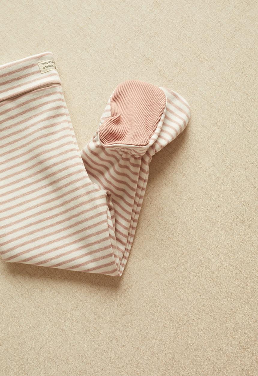 MANGO - Polaina trousers - tan & white