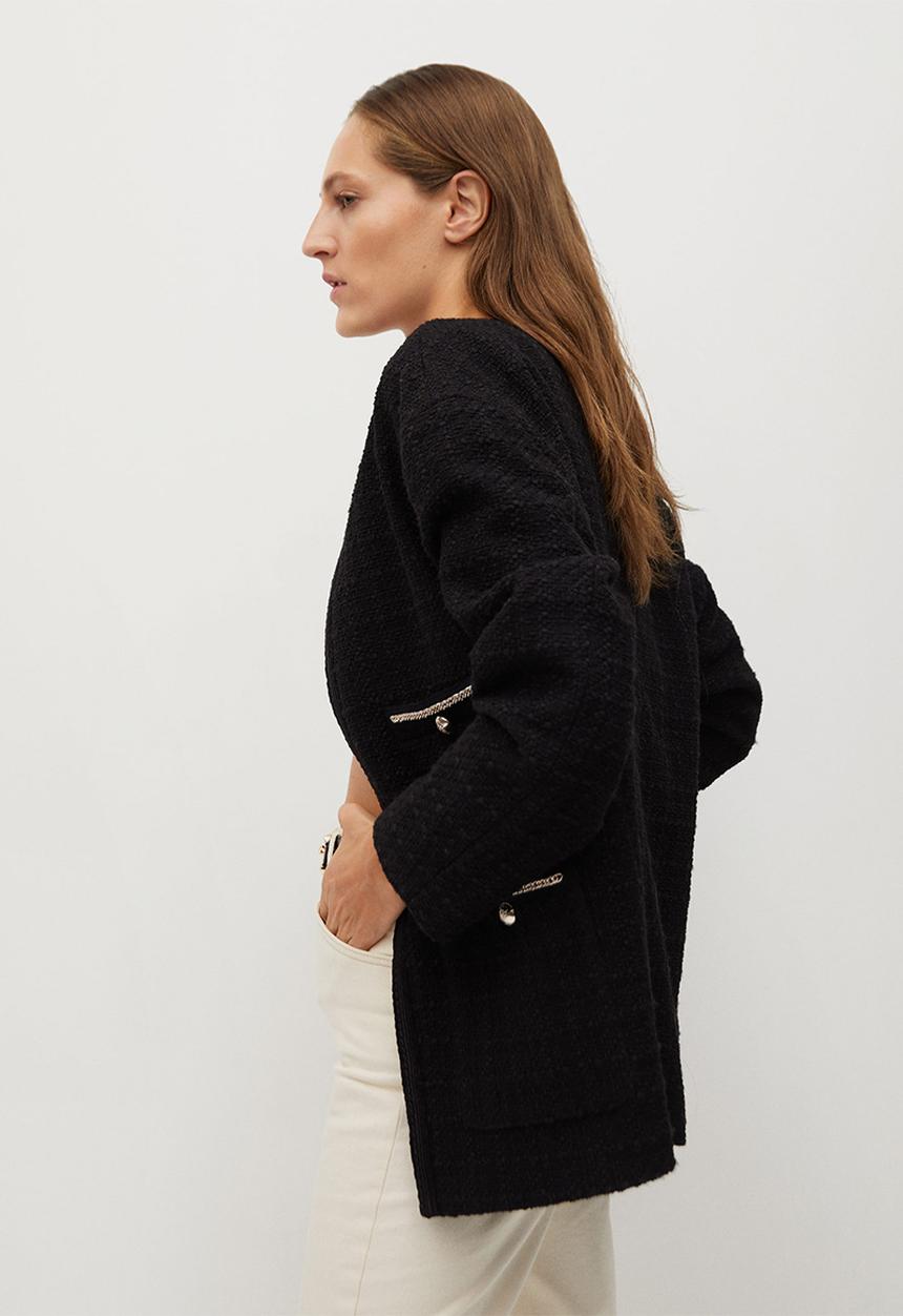 MANGO - Jacket canela - black
