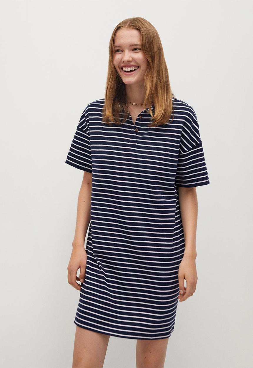 MANGO - Dress polera-h - navy