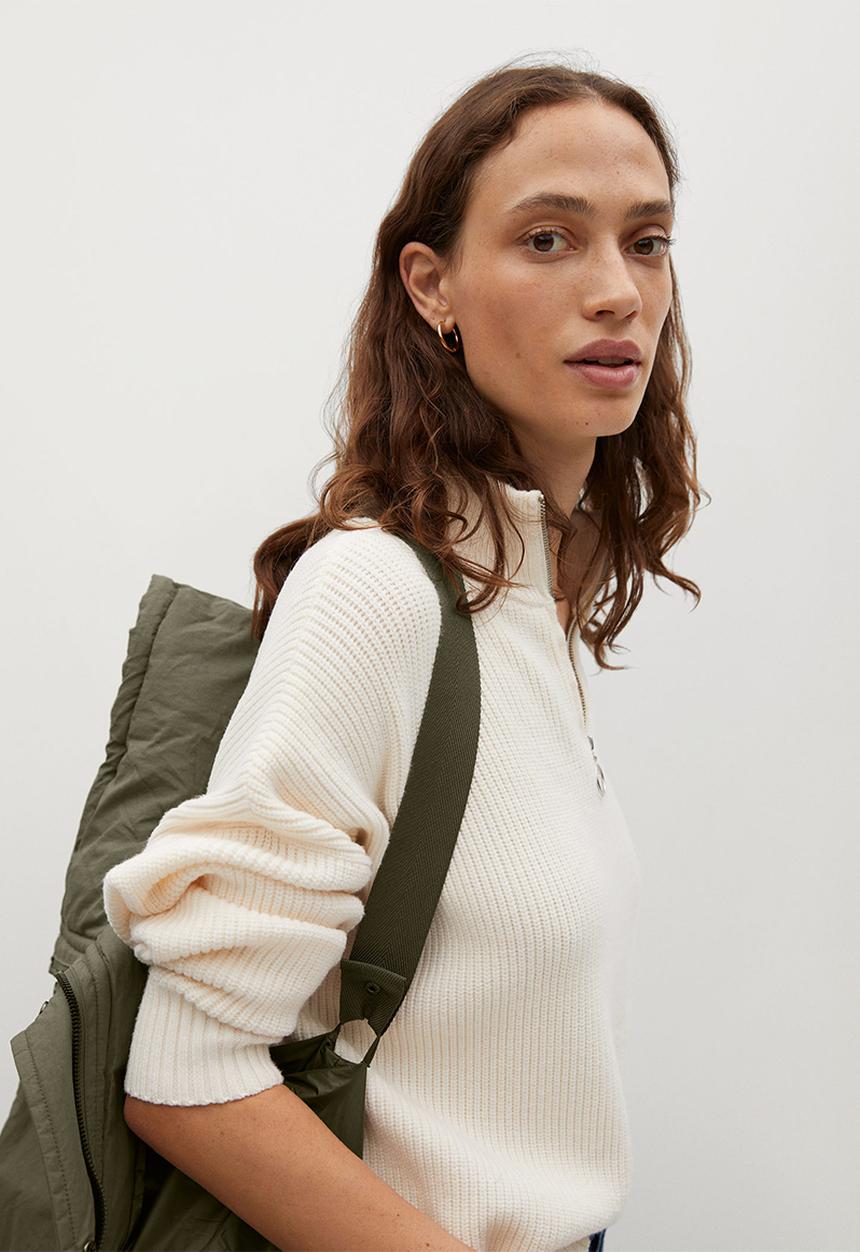 MANGO - Anorak bambu - khaki