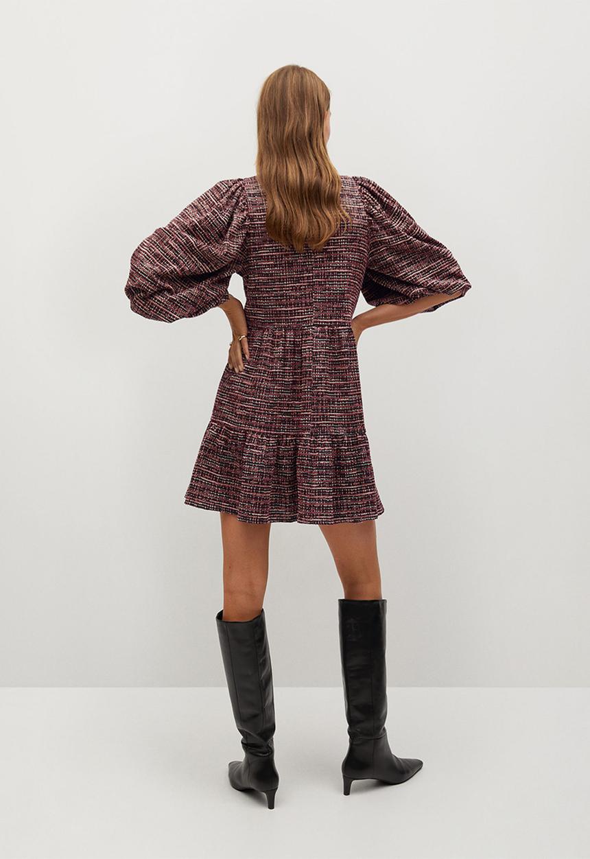 MANGO - Dress seven - dark red