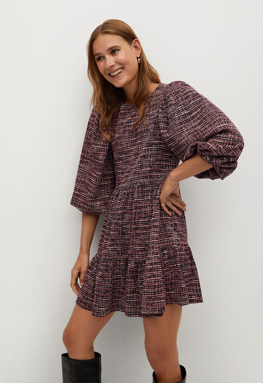 MANGO - Dress seven - dark red