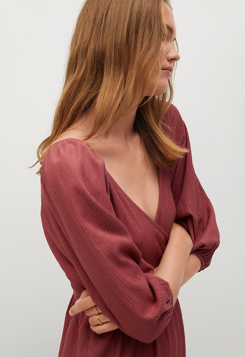MANGO - Dress chai - red
