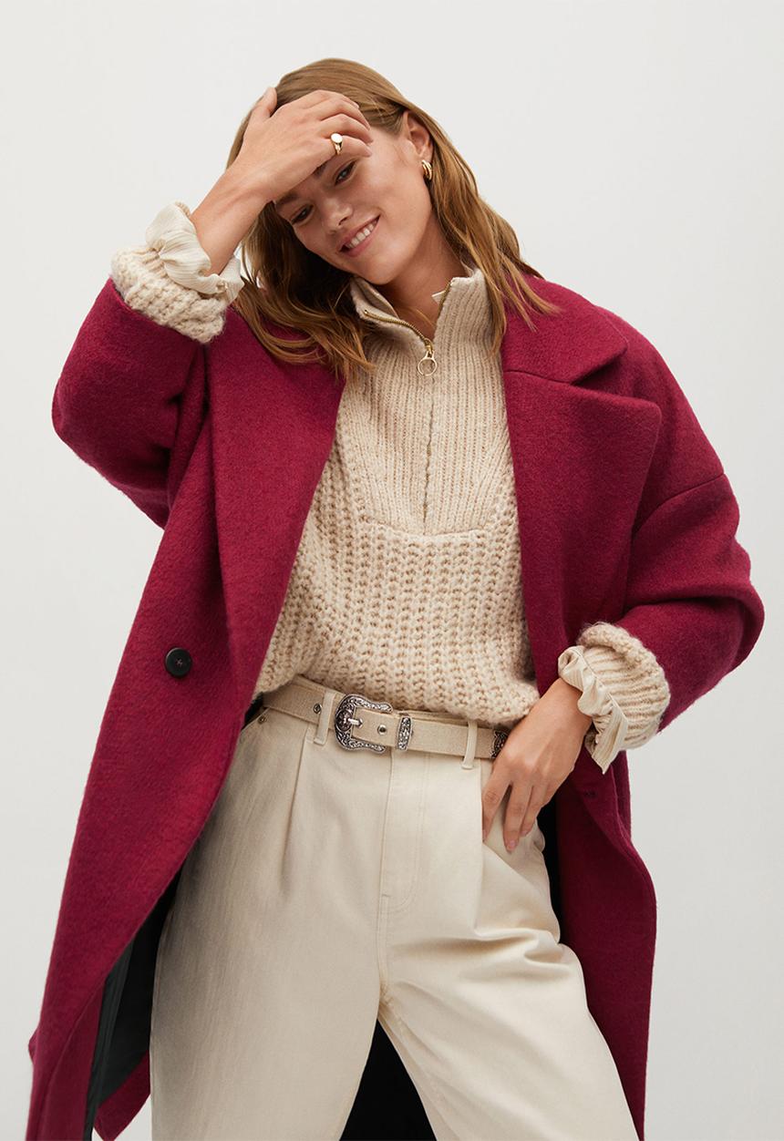 MANGO - Coat coctel - pink