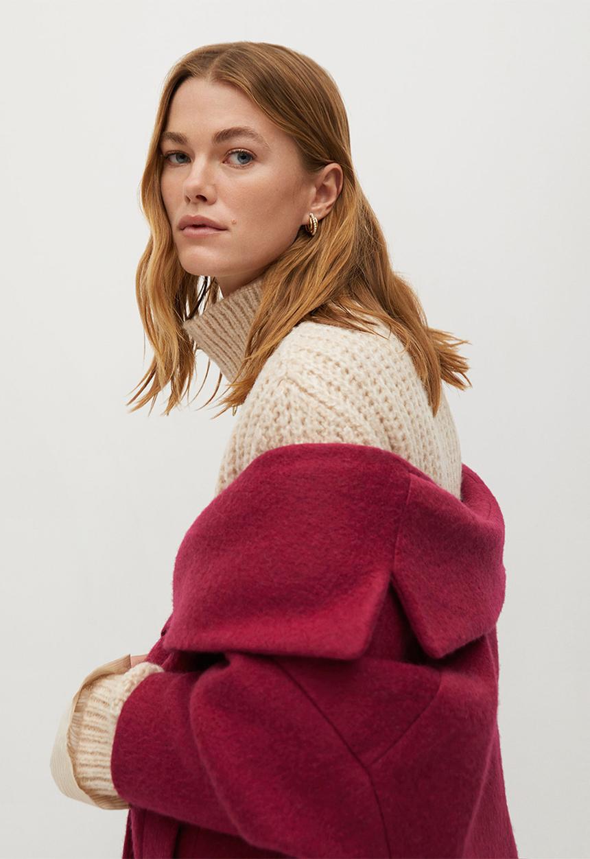 MANGO - Coat coctel - pink