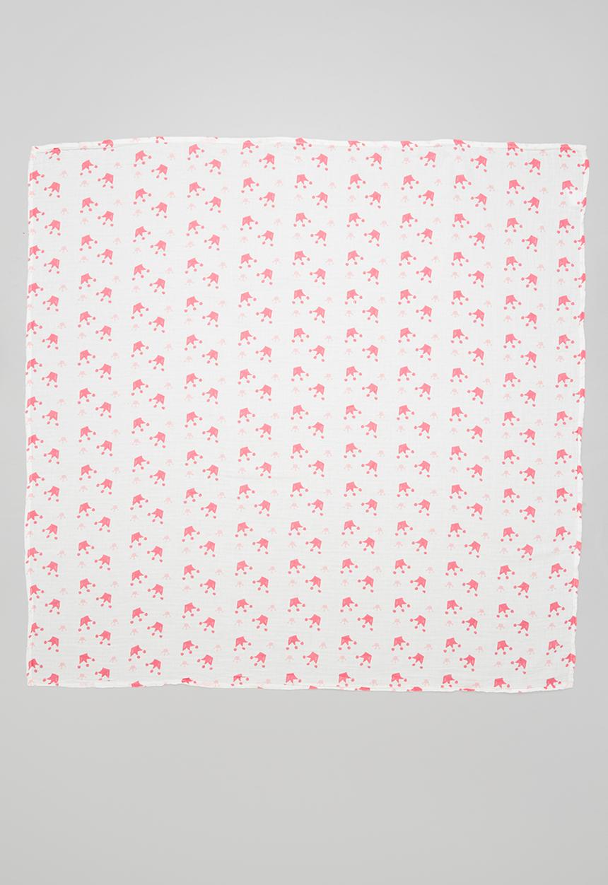 Pop Candy - Crown blanket - pink & white