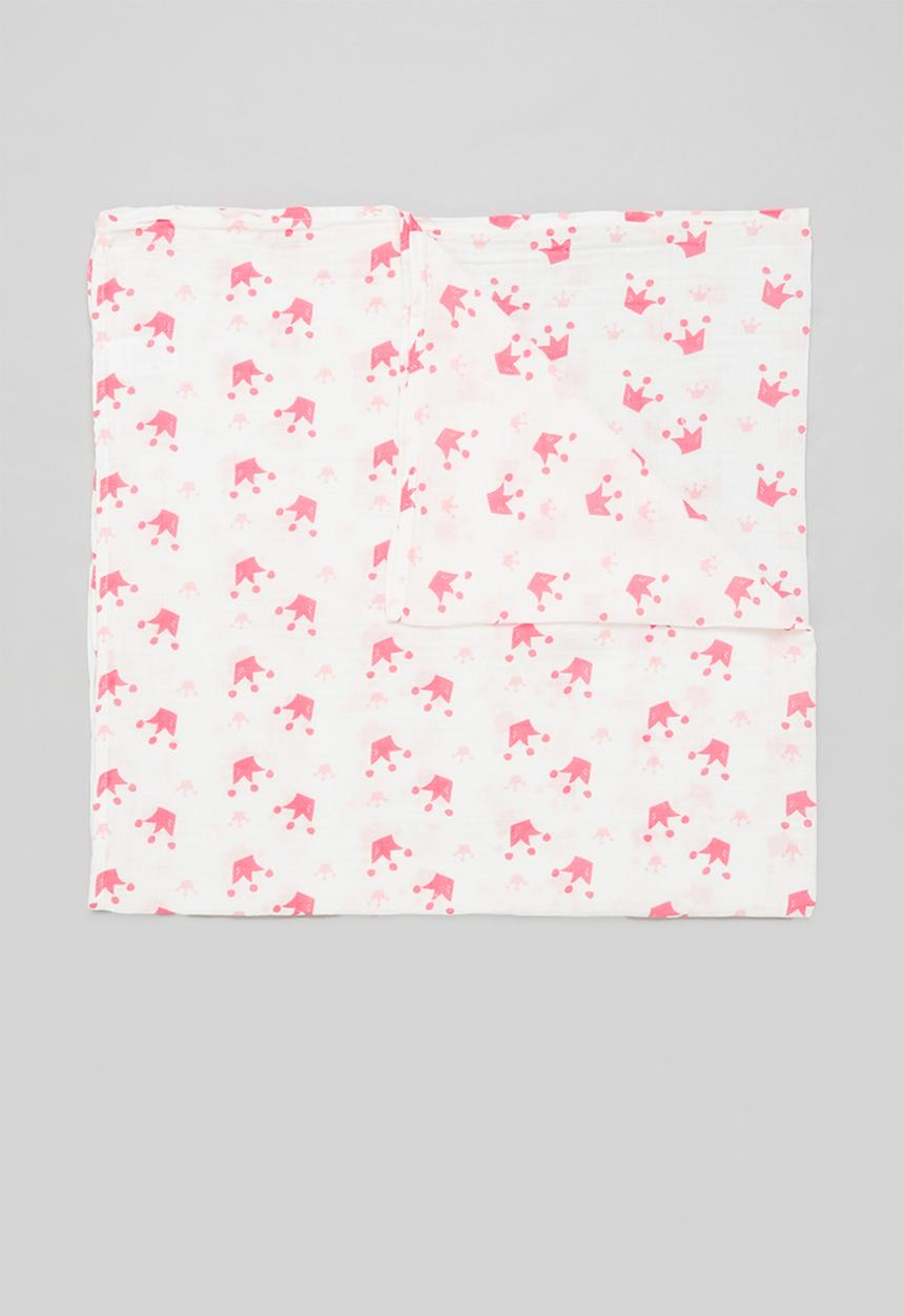 Pop Candy - Crown blanket - pink & white