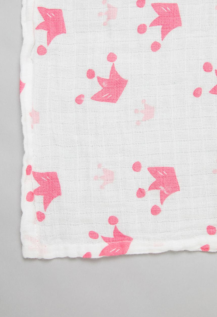 Pop Candy - Crown blanket - pink & white