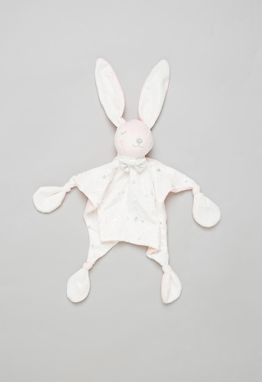 Pop Candy - Soft bunny toy - pink & white 