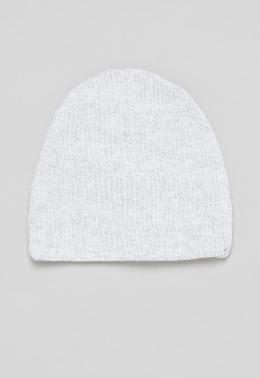 Pop Candy - 2 Pack stripe beanie - grey & white 