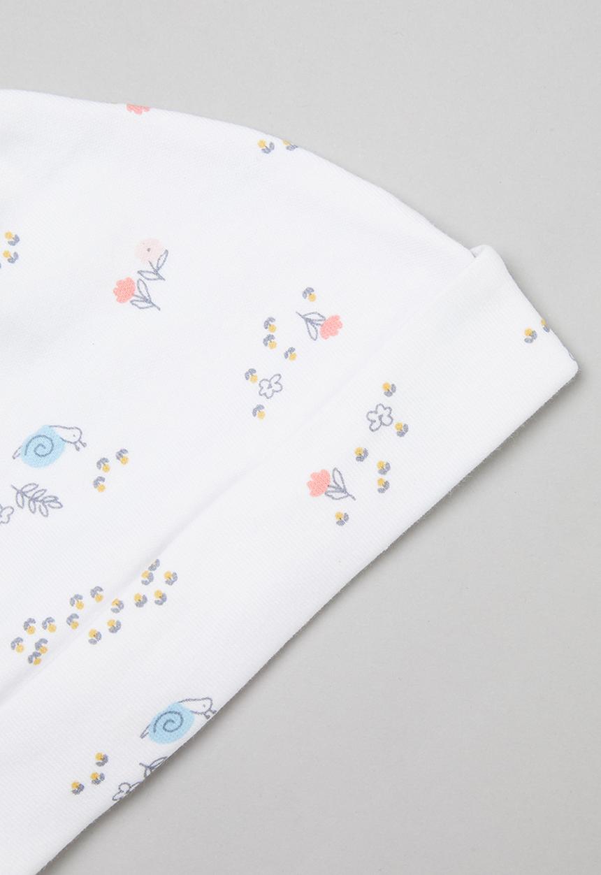 Pop Candy - Girls 2 pack printed beanies -  white 