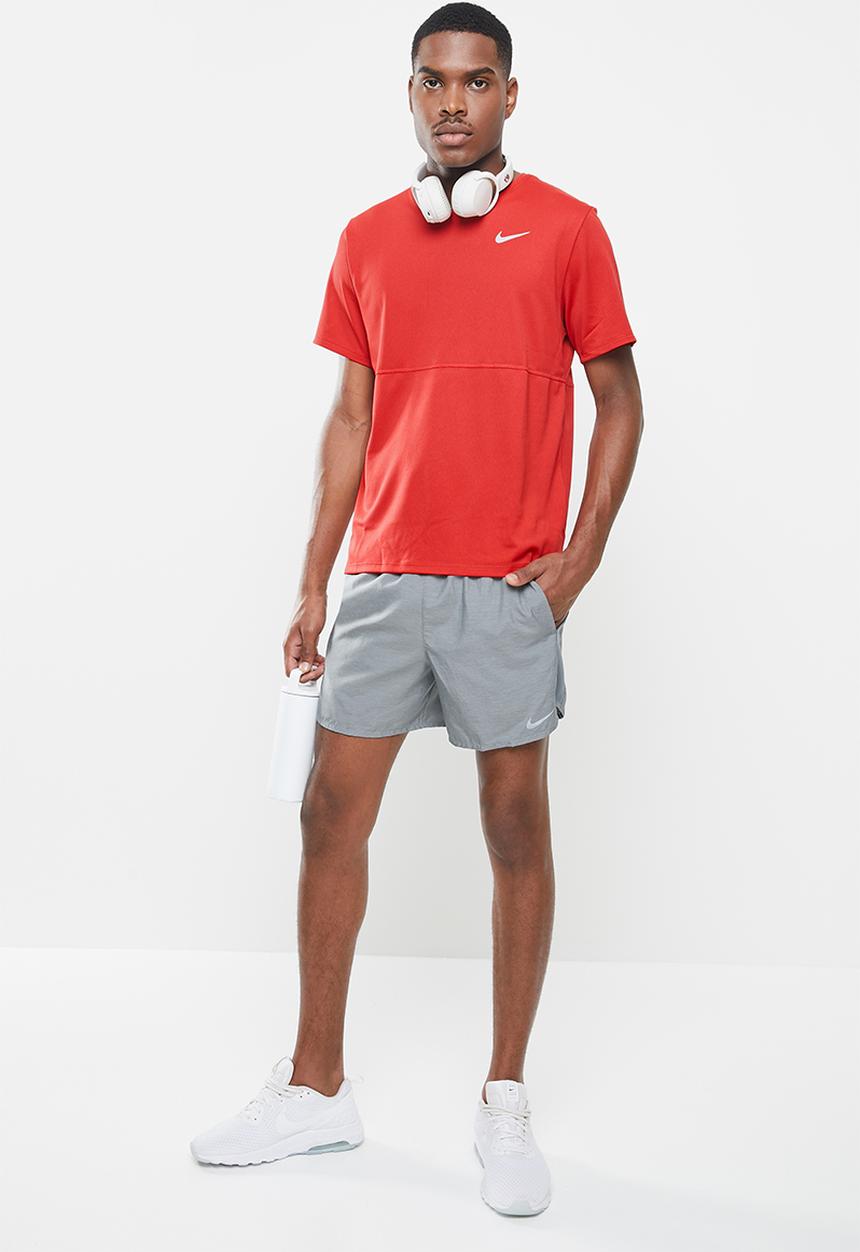Nike - Nike dri-fit run short sleeve top - red