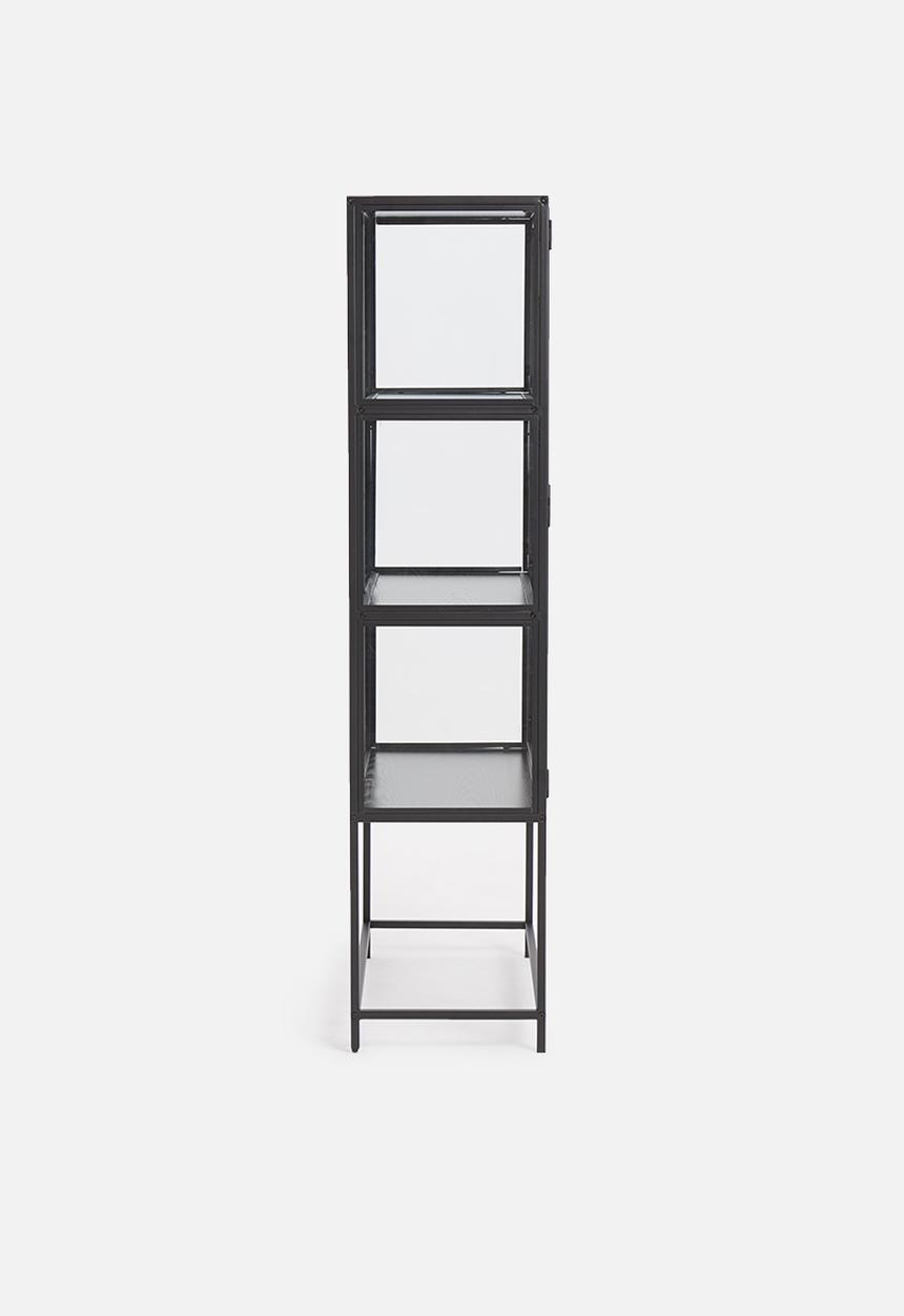Sixth Floor - Seaford glass cabinet - black & glass