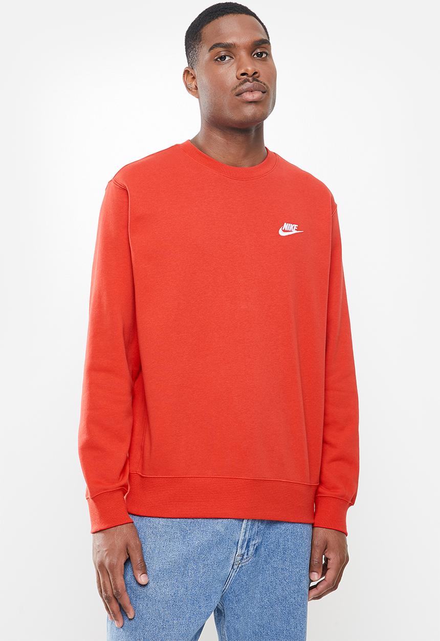 Nike - Nike sportswear club crew - red 