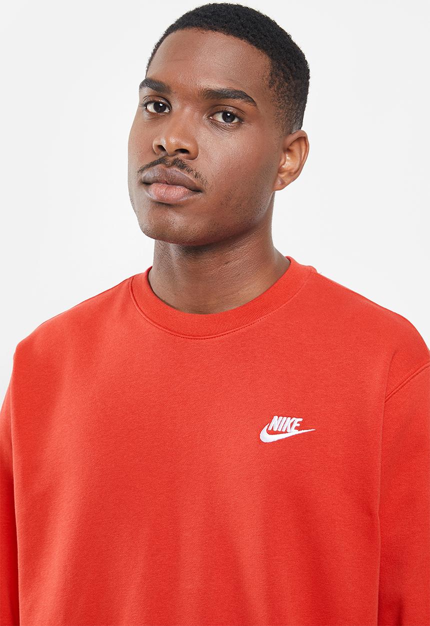Nike - Nike sportswear club crew - red 