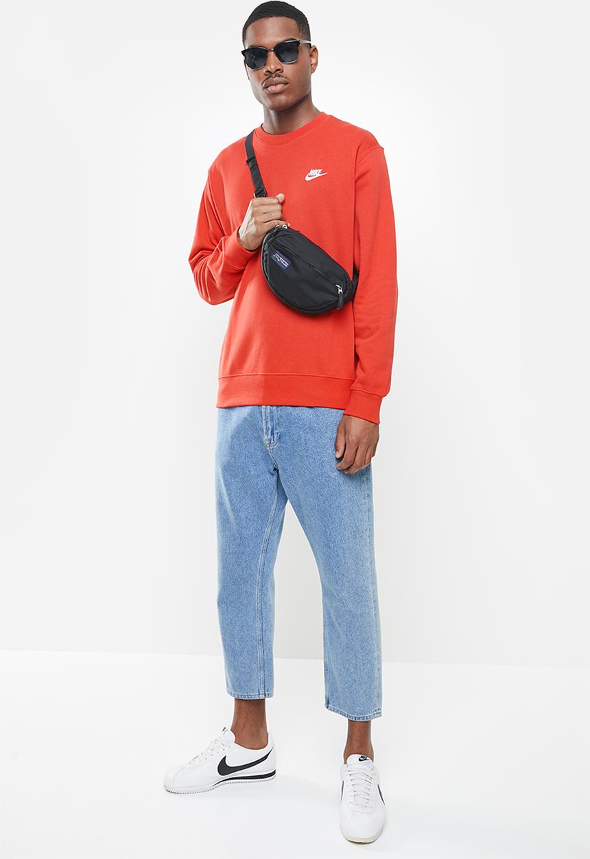 Nike - Nike sportswear club crew - red 