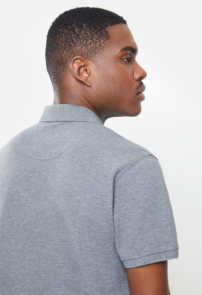 POLO - Short sleeve classic golfer - grey