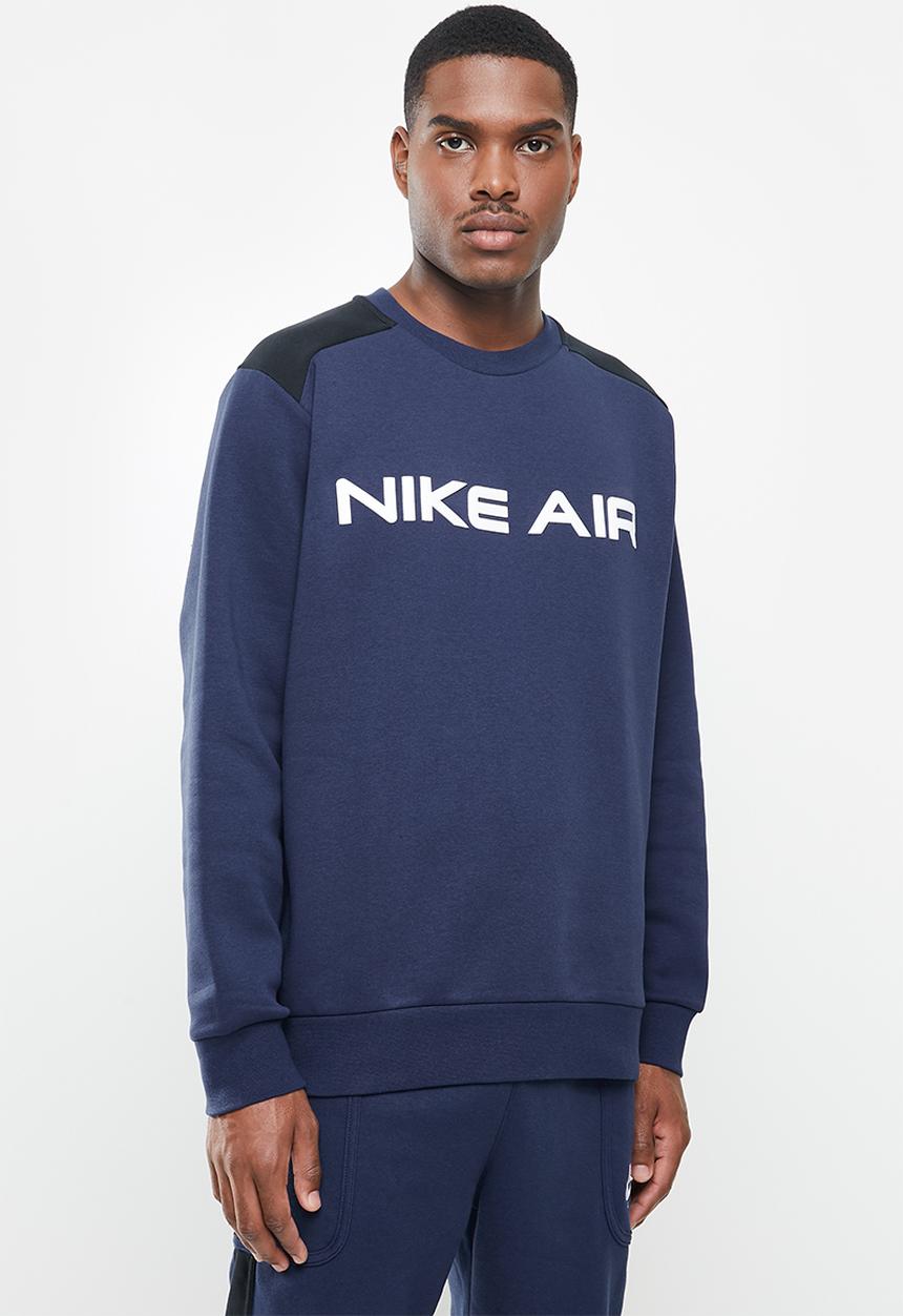 Nike - Nike air fleece crew - navy 