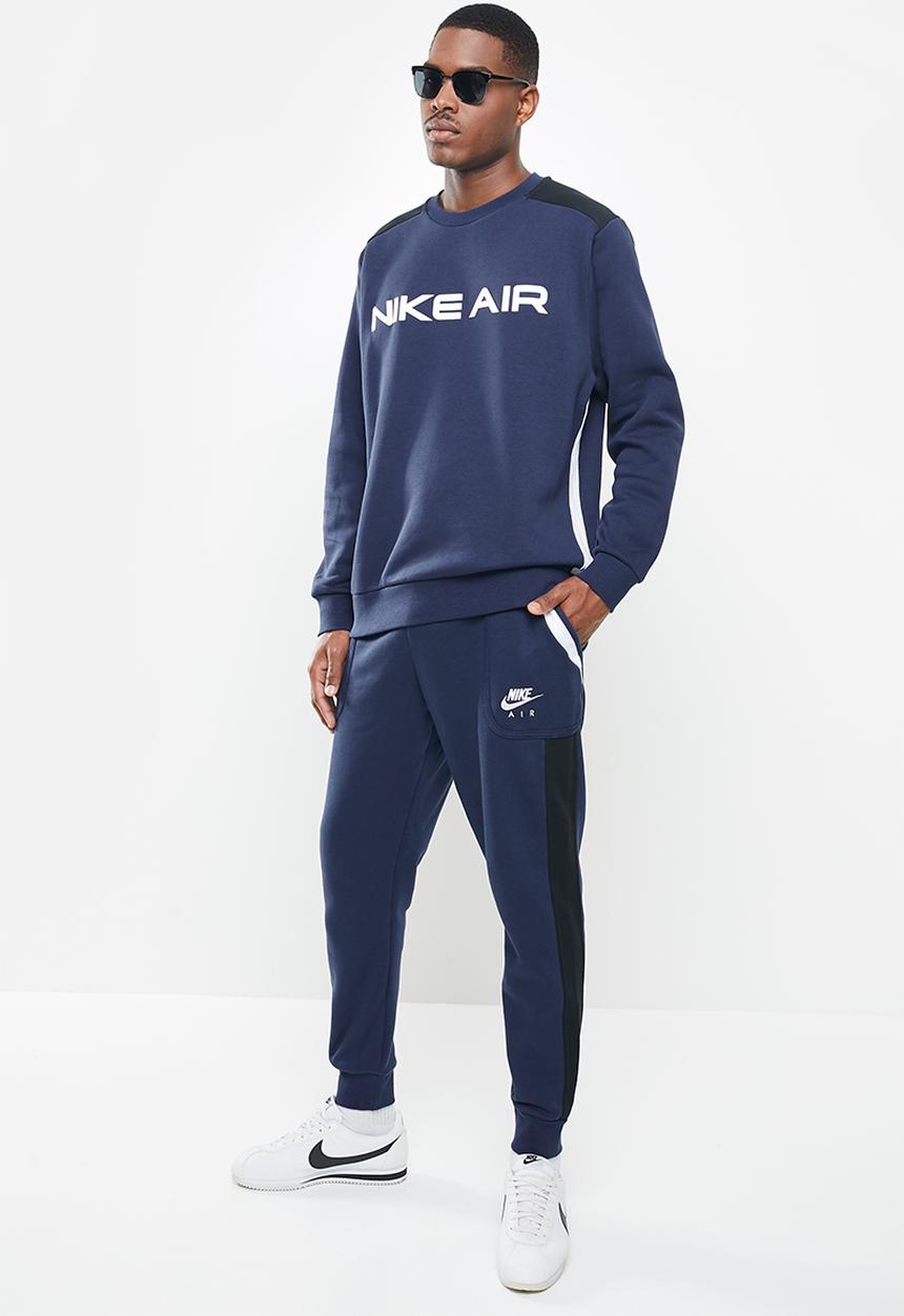 Nike - Nike air fleece crew - navy 