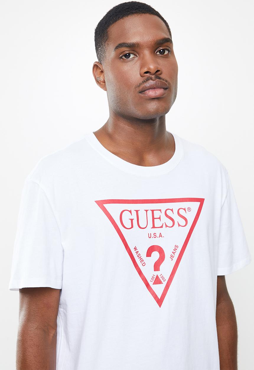 GUESS - Guess classic triangle short sleeve tee - white