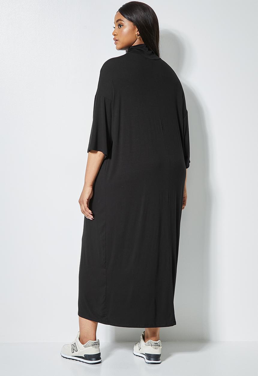 Superbalist - Turtle drop shoulder dress - black