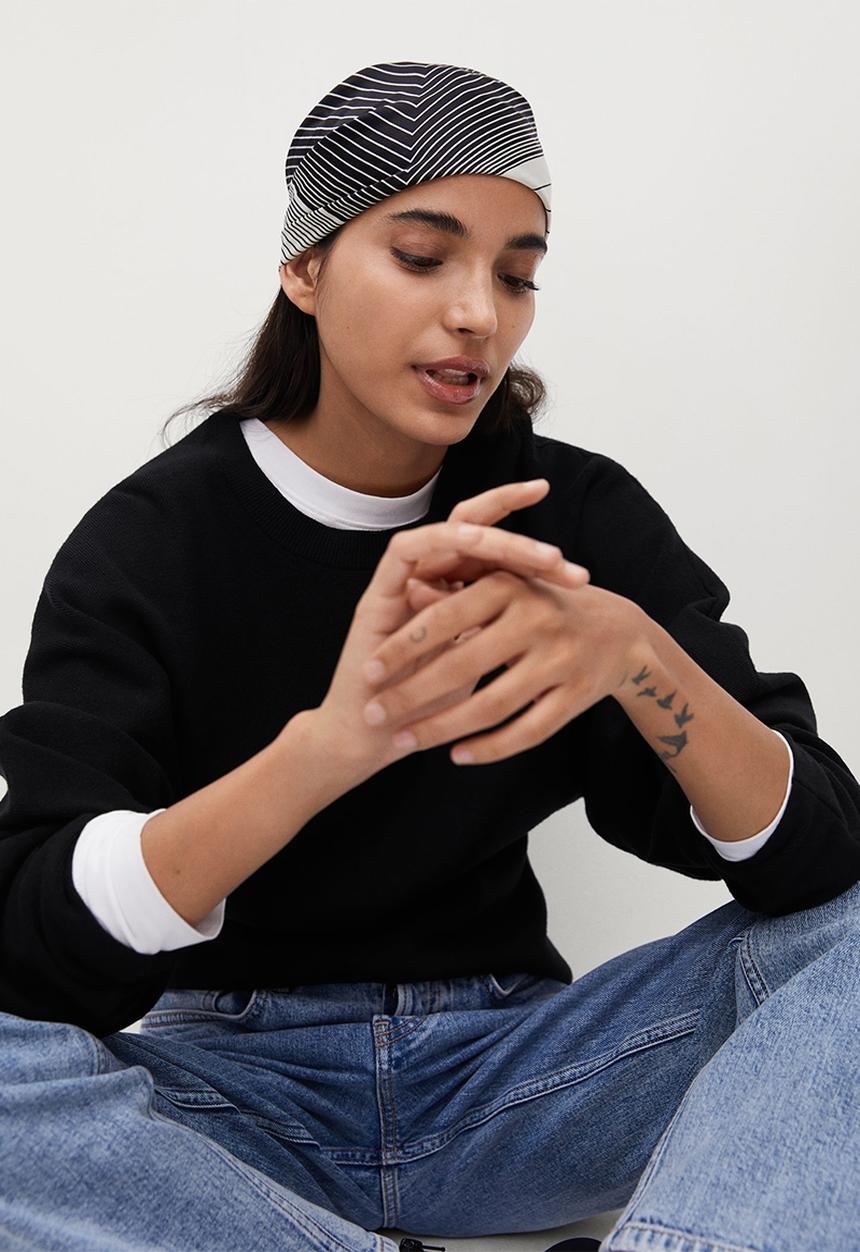 MANGO - Sweater skins - black