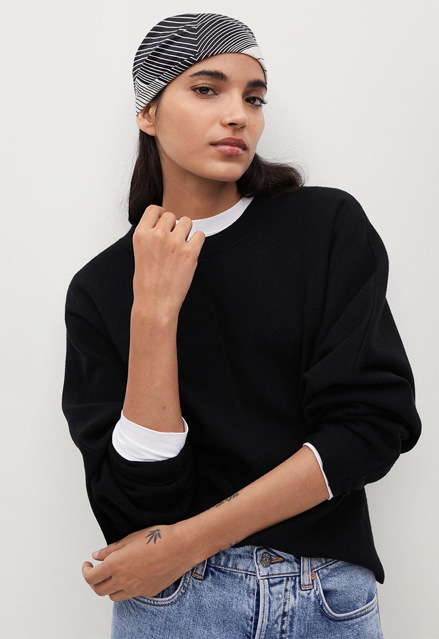 MANGO - Sweater skins - black