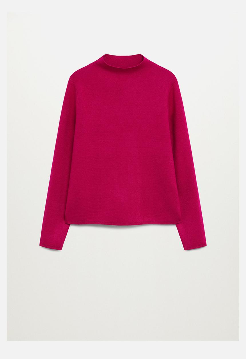 MANGO - Sweater chimney - pink
