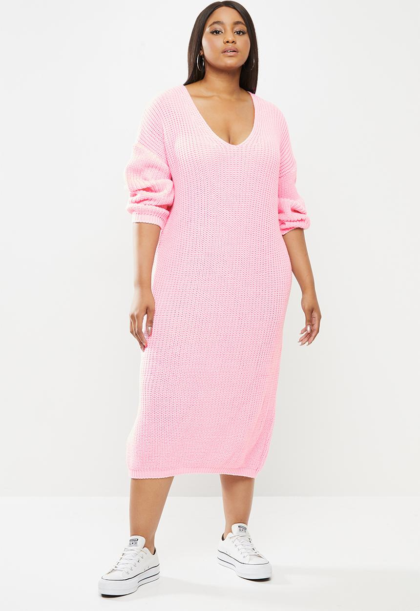 Glamorous - Curve pearl dress - pale pink