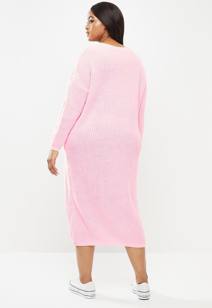 Glamorous - Curve pearl dress - pale pink