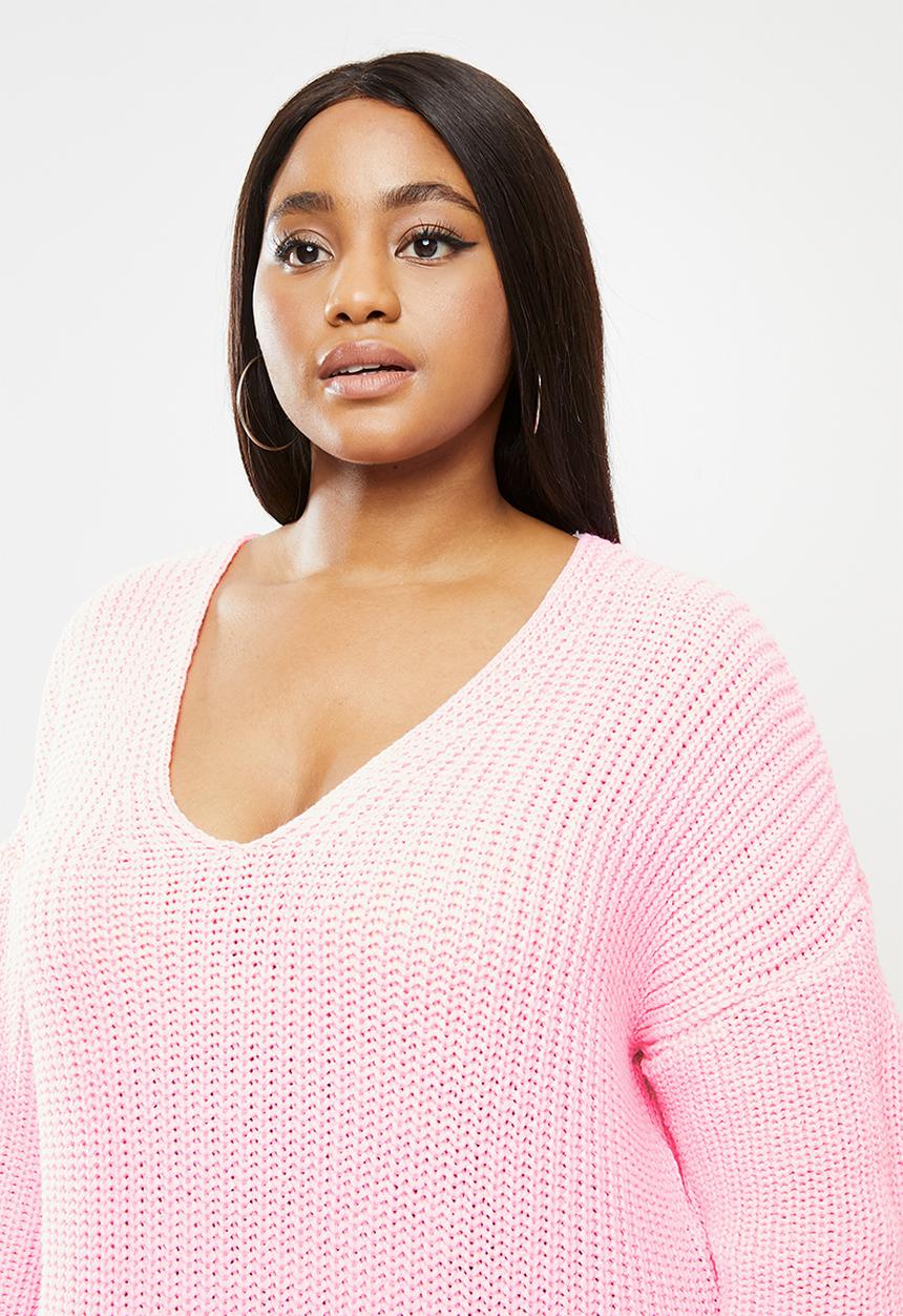 Glamorous - Curve pearl dress - pale pink