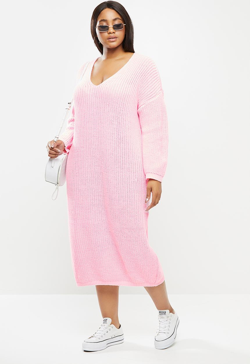 Glamorous - Curve pearl dress - pale pink