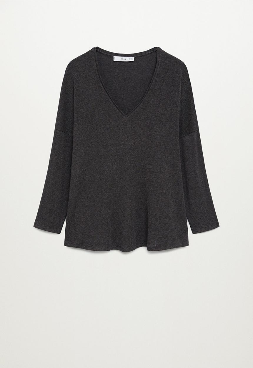 MANGO - T-shirt piceasy - medium grey