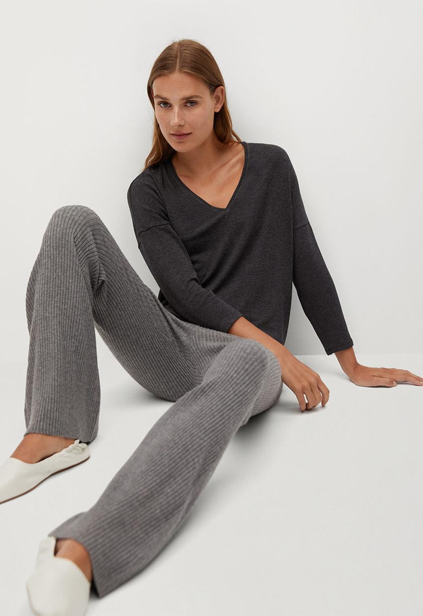 MANGO - T-shirt piceasy - medium grey
