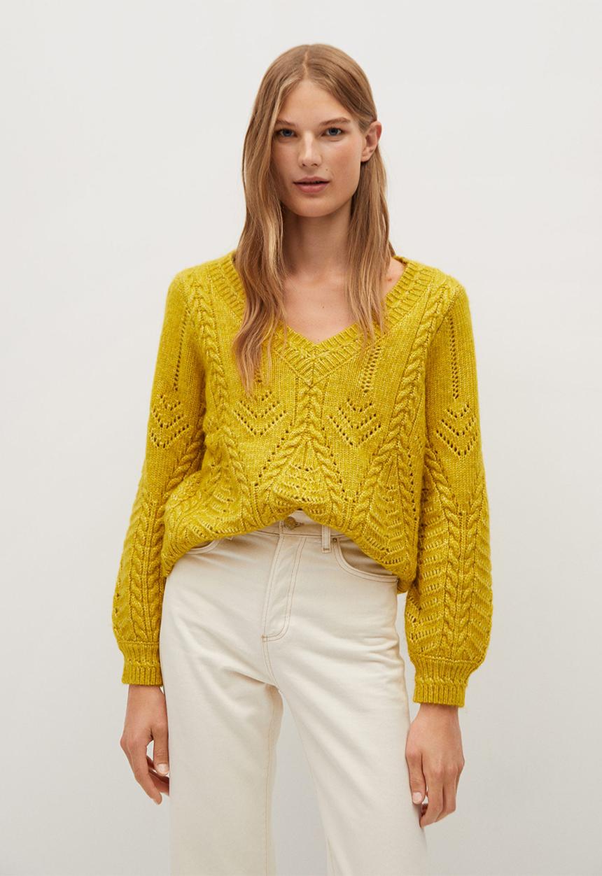 MANGO - Sweater rosetta - yellow
