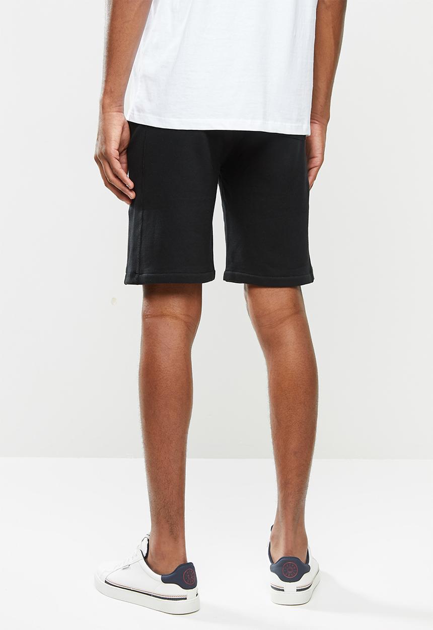 Aca Joe - Aca Joe unbrushed fleece shorts - black