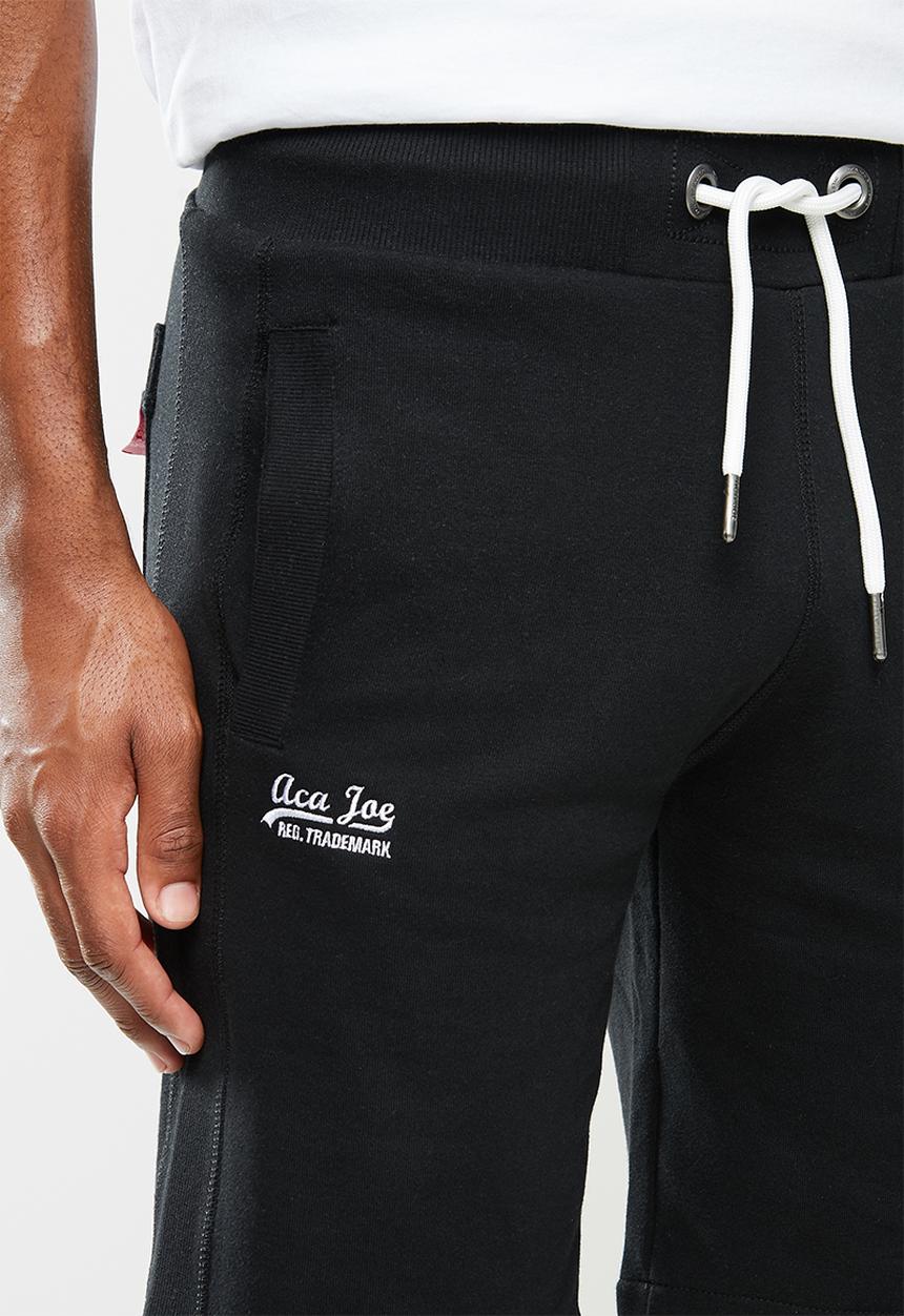 Aca Joe - Aca Joe unbrushed fleece shorts - black
