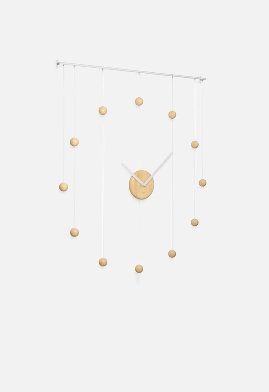 Umbra - Hangtime clock - white & natural