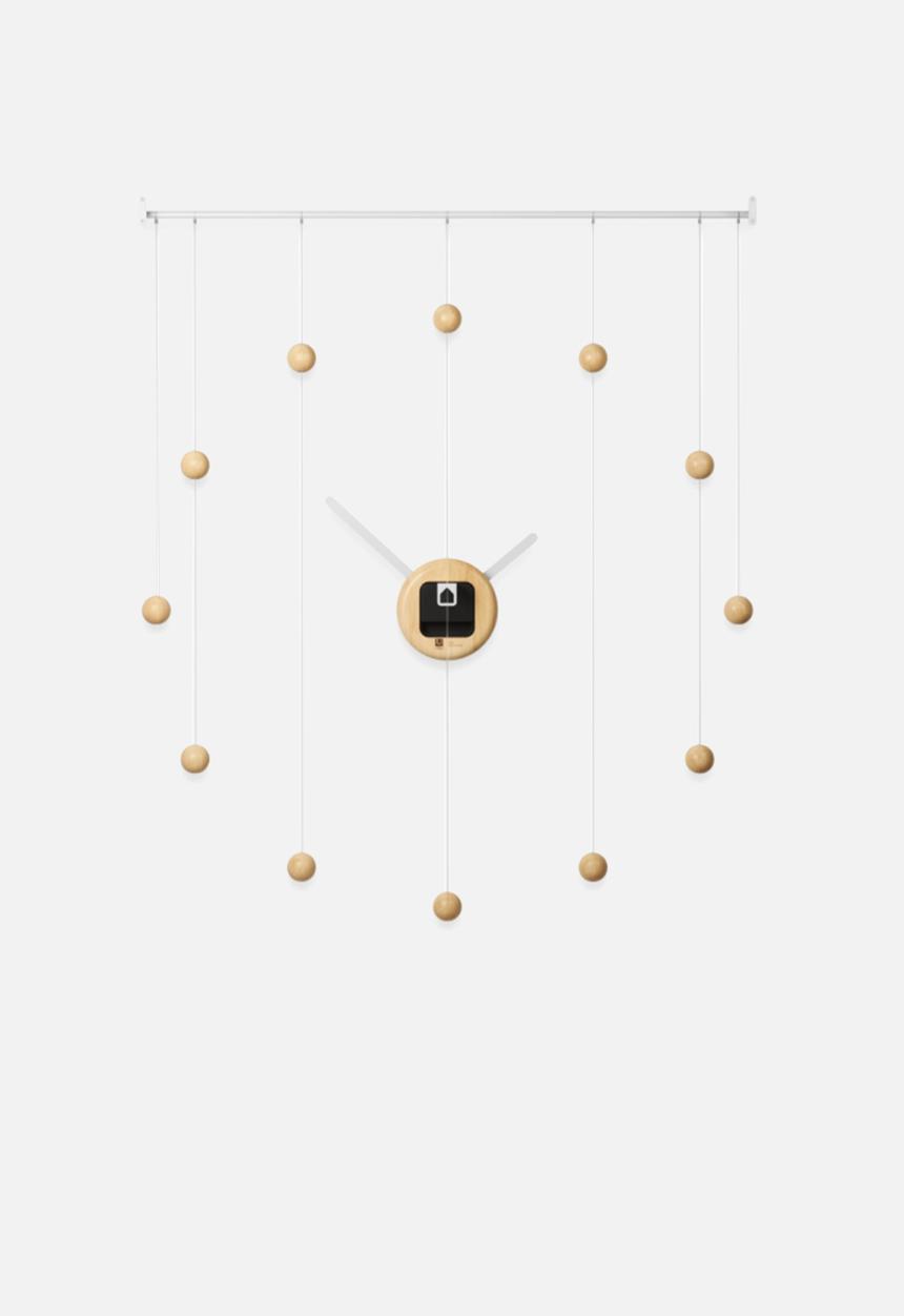 Umbra - Hangtime clock - white & natural