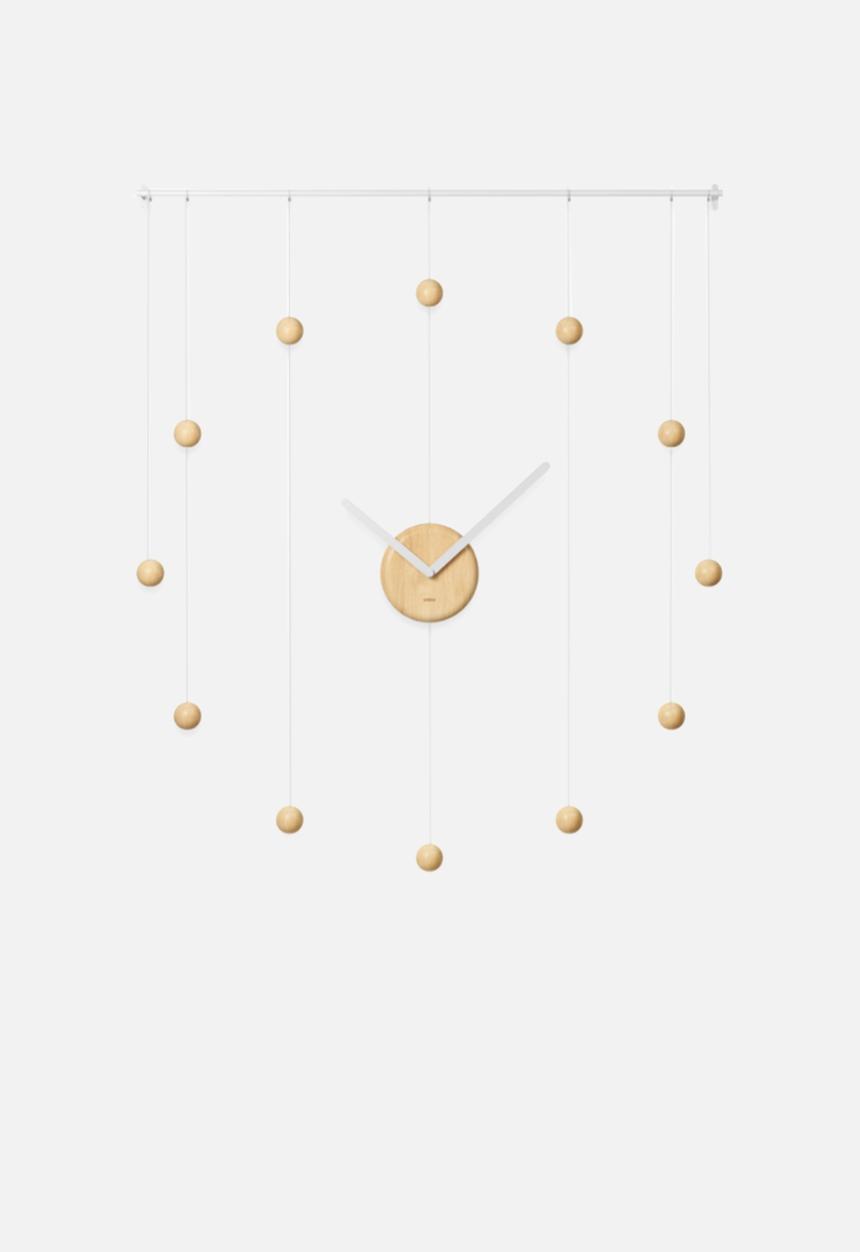 Umbra - Hangtime clock - white & natural