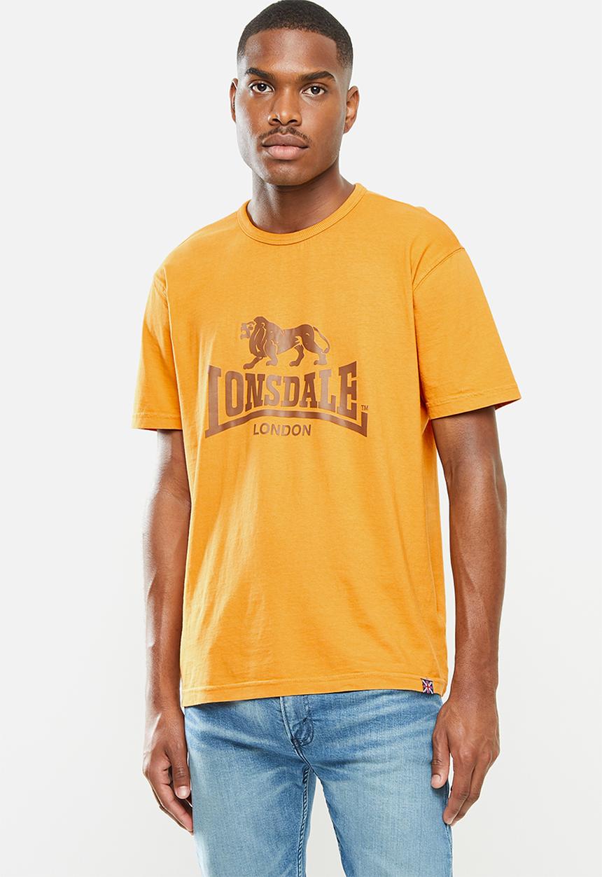 Lonsdale - Garment dye crew neck tee - mustard
