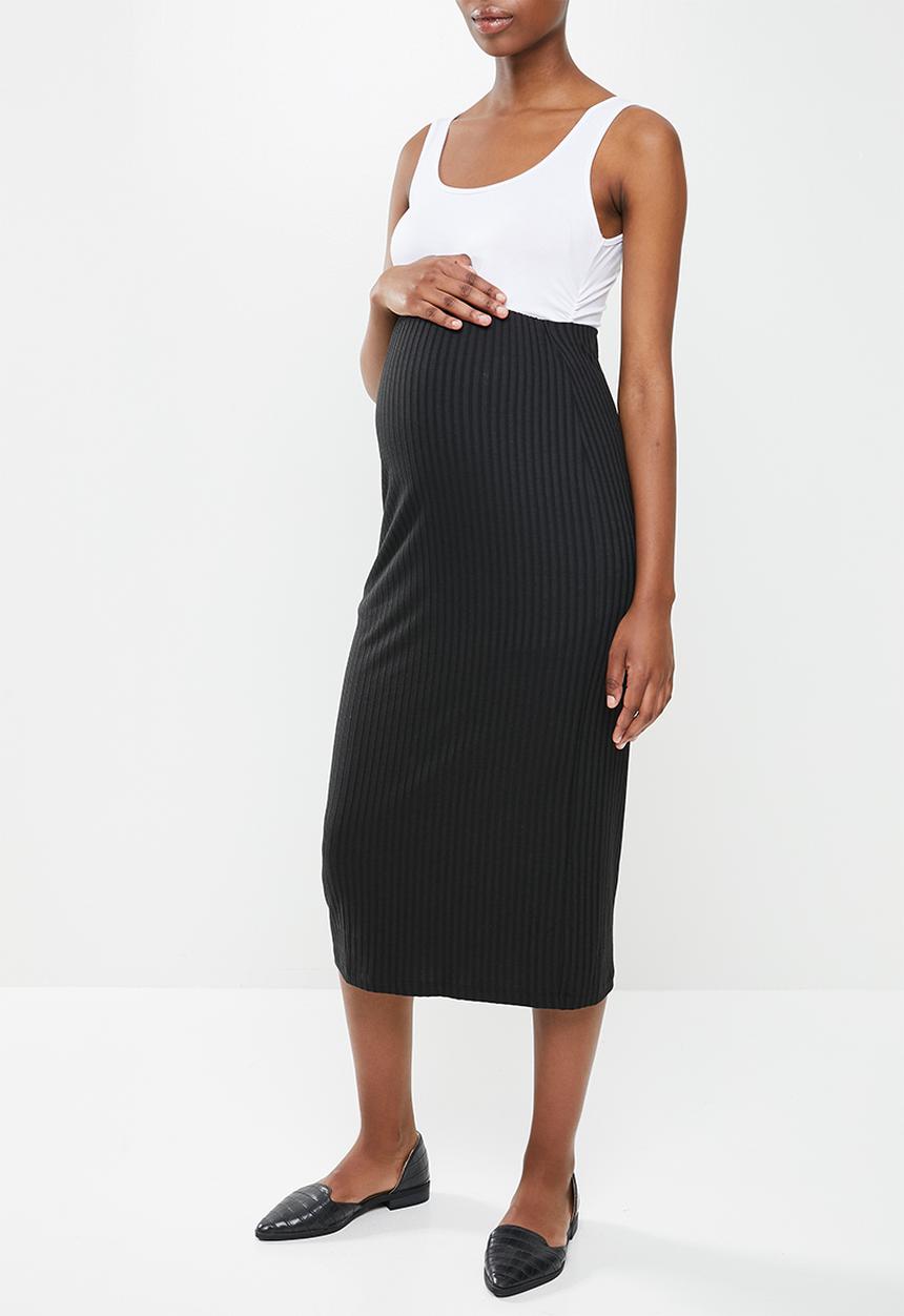 Superbalist - Maternity ribbed pencil skirt - black