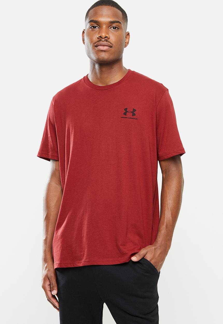 Under Armour - Sportstyle left short sleeve chest - red