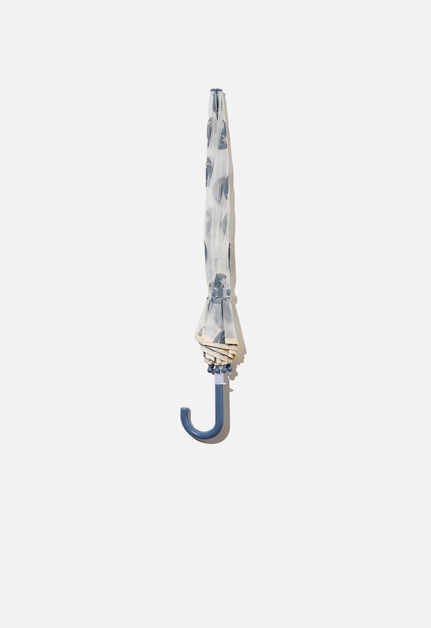 Cotton On - Kids cloudburst umbrella - steel smiley