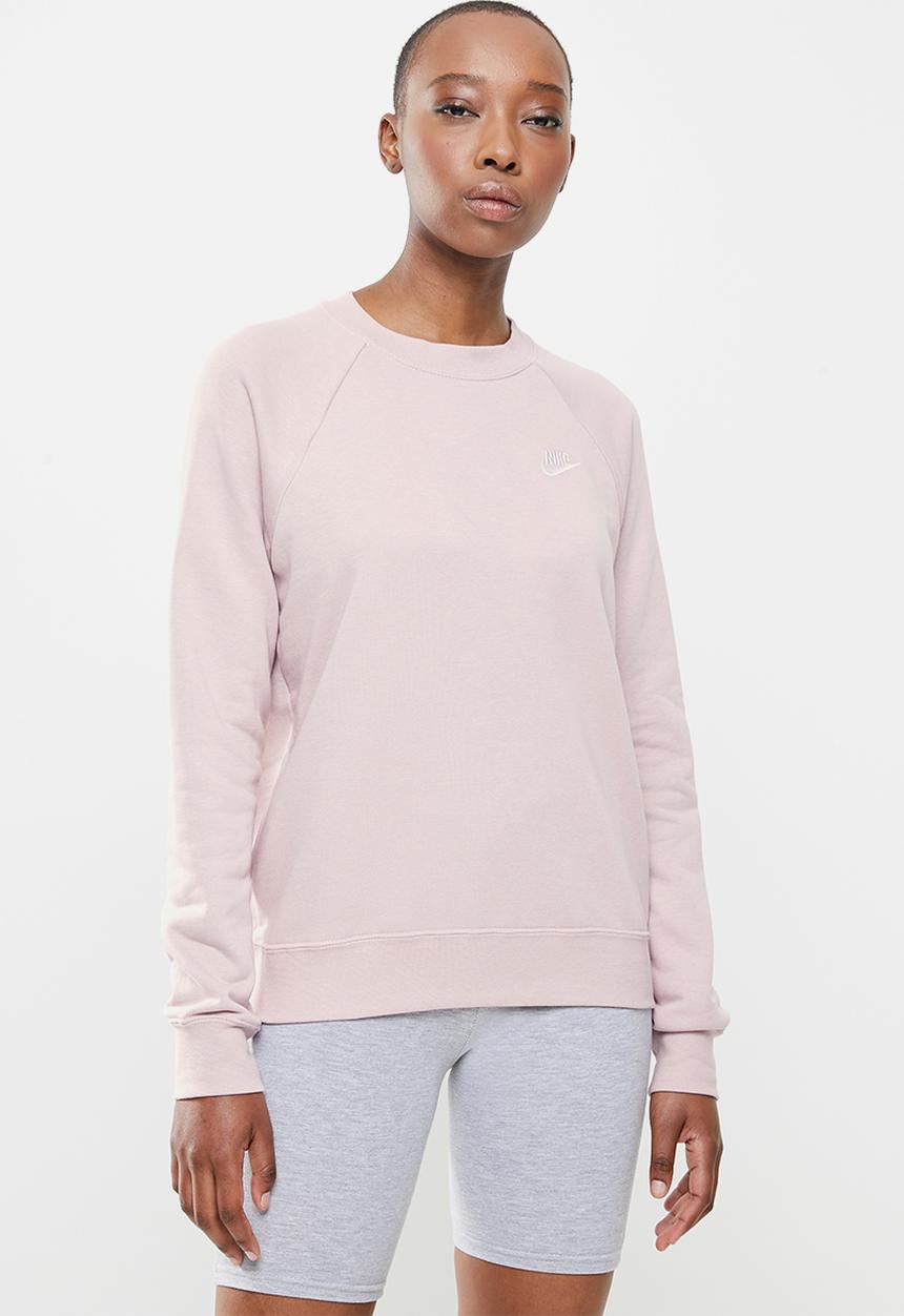 Nike - Nike sportswear essential crew fleece top - dusty pink 