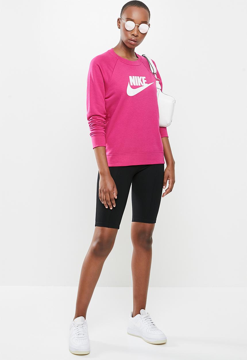 Nike - Nike sportswear essential crew fleece top - pink