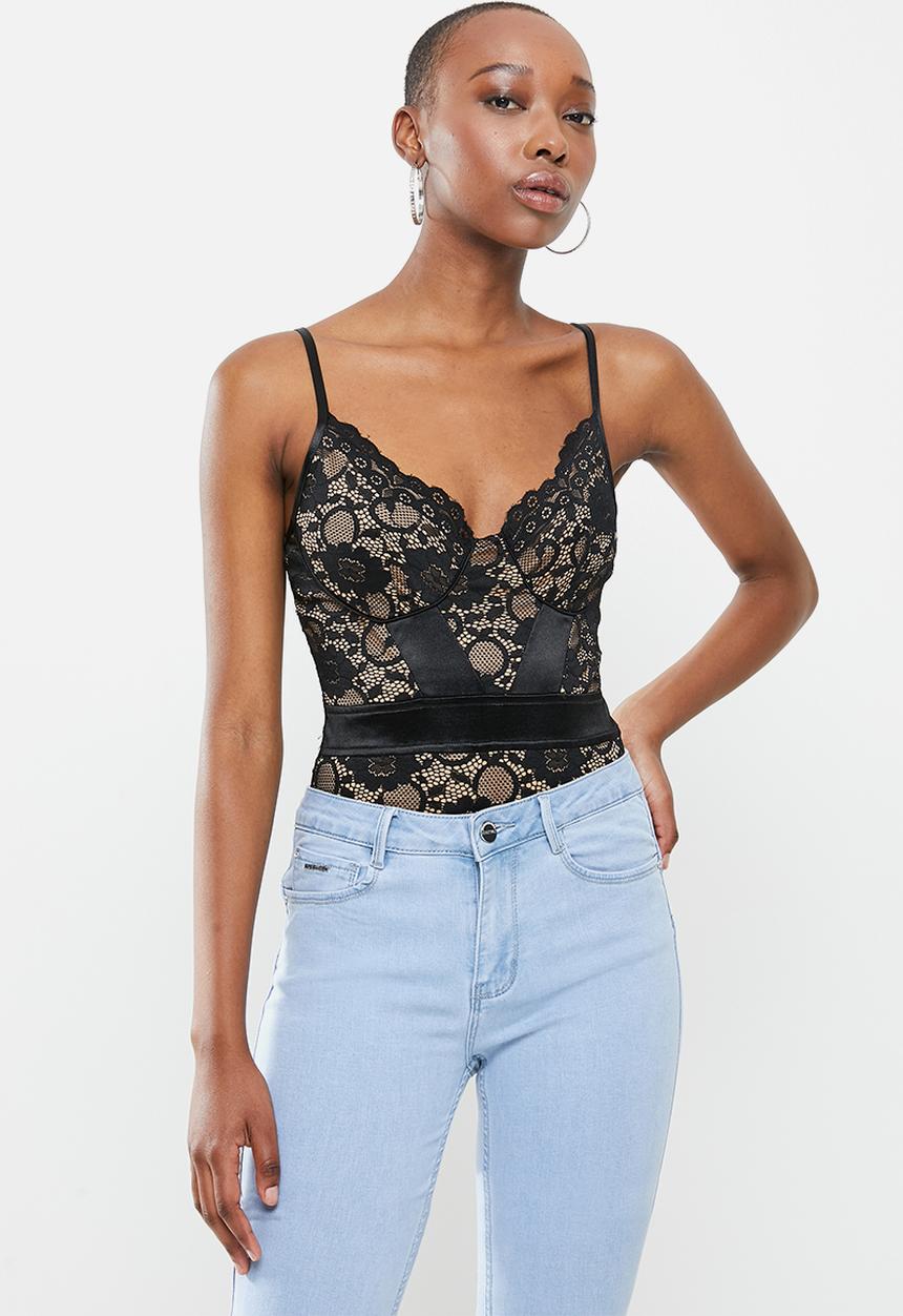 SISSY BOY - Such a mesh bodysuit - black