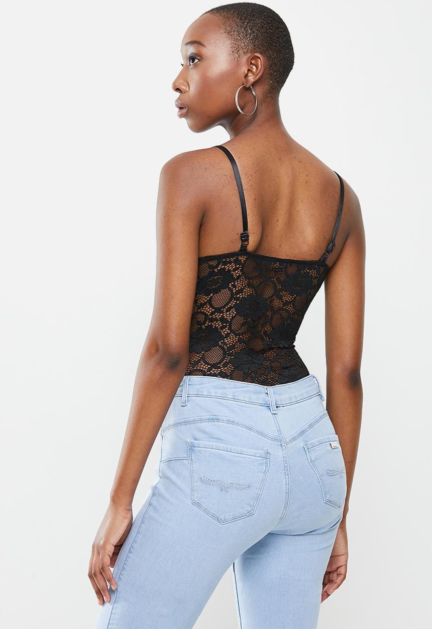 SISSY BOY - Such a mesh bodysuit - black